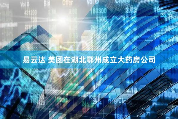 易云达 美团在湖北鄂州成立大药房公司