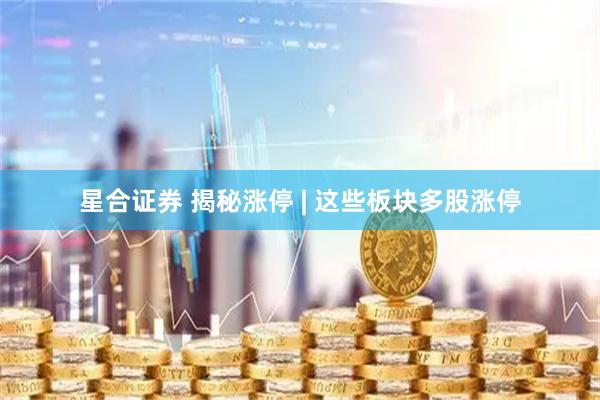 星合证券 揭秘涨停 | 这些板块多股涨停