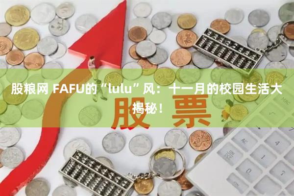 股粮网 FAFU的“lulu”风：十一月的校园生活大揭秘！